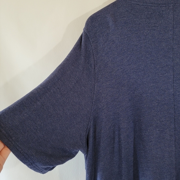 Cj Banks Women Plus Sz Soft Stretchy Lagenlook Top 3X Cowlneck Zip-Up Drawstring - Picture 7 of 12